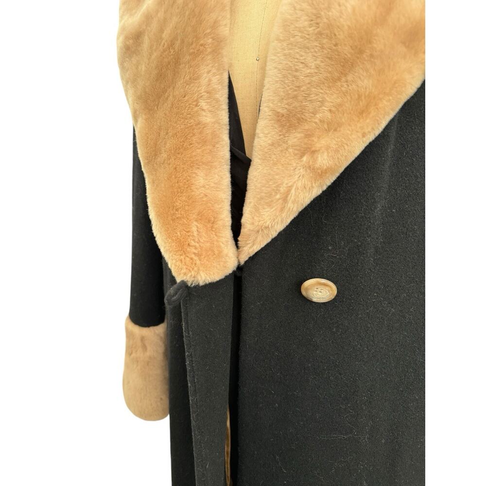 J. Peterman Co Coat Louise Brooks Black Cashmere Wool Women Flapper Maxi Size 4 - Picture 10 of 13